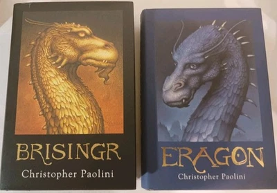 "Eragon & Brisingr" by "Christopher Paolini" YA A HC DJ 1st Editions - Image 1 of 4