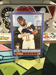 2025 Topps Heritage Blue Border #367 Ronald Acuna Jr - Picture 1 of 2