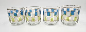 Fantastic Libbey Glassware Nordic Pattern Hostess Set of 4 Glasses 1940/50's - Picture 1 of 6