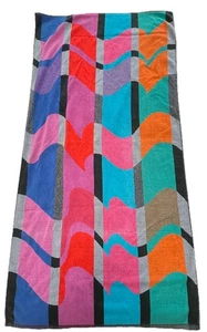 Royal Frottee Strandtuch Vintage Retro Lebendig Bunt Abstrakt 58x30 Brasilien LESEN - Bild 1 von 8