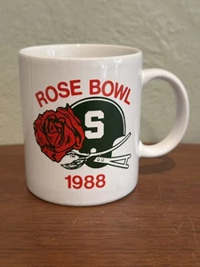 Vtg MSU Rose Bowl Michigan State University Cup Mug 1988 Big Ten Champs Spartans - Picture 1 of 6