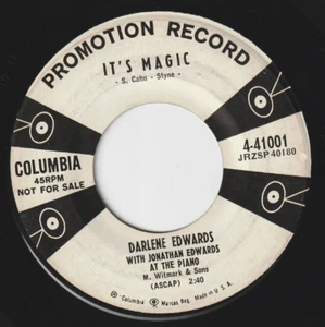 1957 It's Magic Darlene Edwards with Jonathan Edwards at Piano Promo - Picture 1 of 3