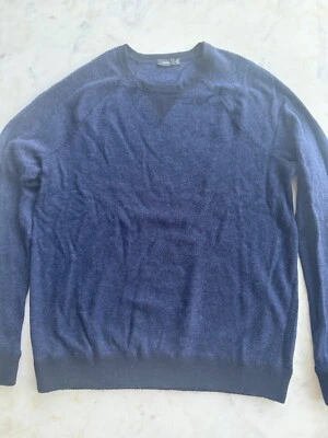 Hombre Vince Cashgora Cuello Redondo Azul Marino Suéter Talla M Excelente Estado Foto 1 de 4