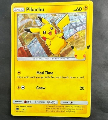 Tarjeta Holograma Pokemon Pikachu 2021 25 Aniversario  Foto 1 de 4
