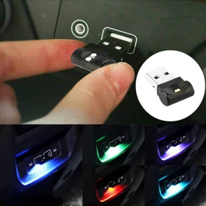 1x Multicolor USB LED Car Interior Neon Atmosphere Ambient Light Accessories - Foto 1 di 12