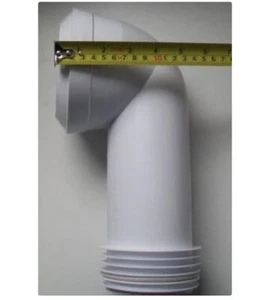 McALPINE MAC-8L Toilet Waste Connector 90 Degree Long Macfit Seal Type 110mm - Picture 1 of 4