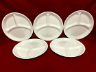 Corelle Winter Frost White Divided Set Of 5 Grill Dinner Plates 10 1/4"