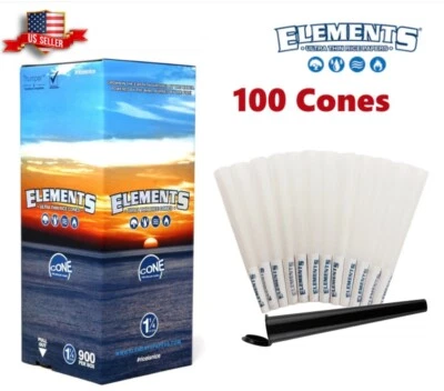 Conos de arroz ultrafinos Elements tamaño 1 1/4 paquete de 100 y tubo Foto 1 de 3