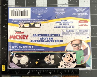 MICKEY MOUSE TEMA ESPACIAL, PACK 2 HOJAS PEGATINAS 3D, LENTE 3D Y 2 ESCENARIOS #3D77 Foto 1 de 4