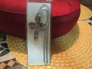 PEWTER BOOKMARK BLESSINGS DANGLING CROSS NIP - Picture 1 of 5