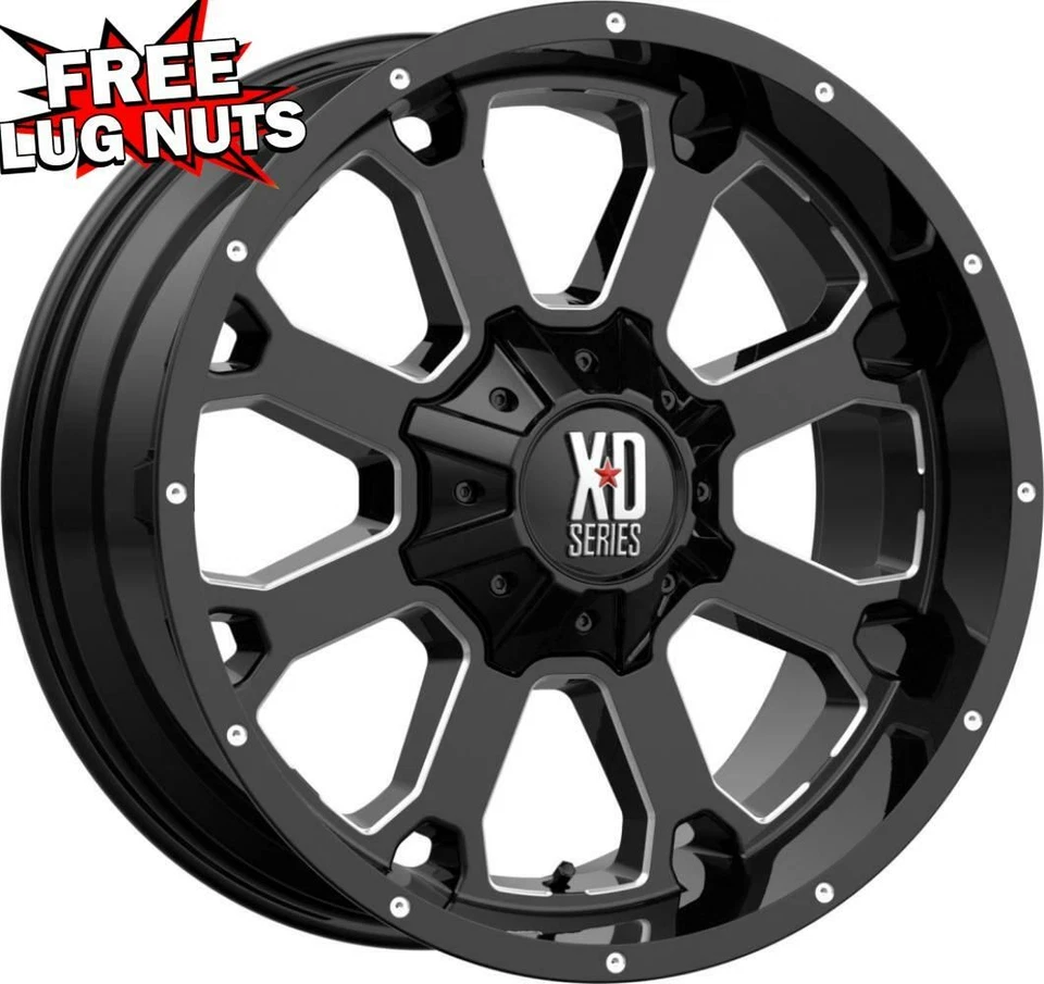 Rueda fresada negra brillante 20 pulgadas 20x9 XD XD825 BUCK 25 8x6,5 8x165,1 +0 Foto 1 de 1
