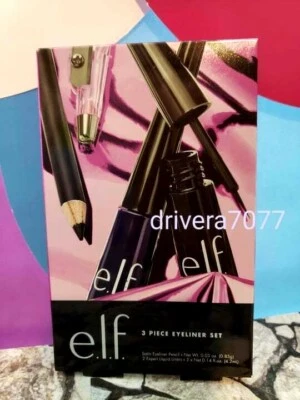e.l.f 3 Piece EYELINER Set 2 Expert Liquid Liners + Satin Eyeliner pencil - Image 1 of 2