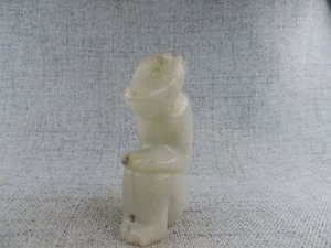 Antique Chinese Hetian Jade Pendant Hand-Carved Double Mandarin Monkey Statue - Picture 1 of 8