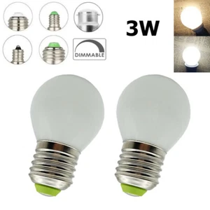 Dimmable 3W Globe Light Bulb E27 LED Mini 220V B22 6500K Cool White Bulbs 360 - Picture 1 of 3