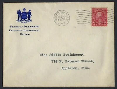 US 1927 GOVERNOR OF DELAWARE ROBERT P ROBINSON AUTOGRAPH - Image 1 of 2