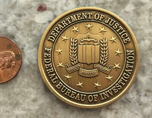 Department of Justice - Federal Bureau of Investigation Bronze Challenge Coin - Picture 1 of 2