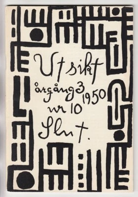 AVANT-GARDE Cover Sweden FUTURISTIC ART Literary Almanac "UTSIKT" No.10 (double) - Image 1 of 4