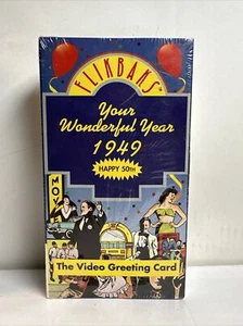 Flikbaks VHS Your Wonderful Year 1949 Video Greeting Card Brand NEW SEALED - Picture 1 of 2