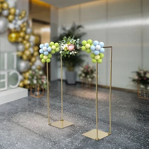 Metal Wedding Arch For Wedding Brithday Party Decor 1.2m Metal Flower Stand Gold - Picture 1 of 12