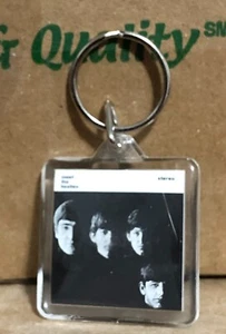 Beatles Keychain Reproduction 1990s ? in Lucite Case Key Ringo Paul John George - Picture 1 of 6