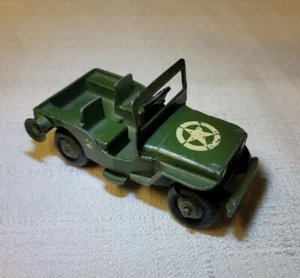 DINKY Meccano England 1946 UNIVERSAL Military JEEP #25Y United States Army - Picture 1 of 12