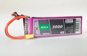 Hacker TopFuel LiPo Akku - 3000 MAh 4S - 14,8 V - 20 C - mit Steckersystem XT60 - Bild 1 von 1