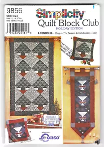 Simplicity 9856 QUILT BLOCK CLUB Holiday Edition Lesson #6 Sewing Pattern UNCUT - Picture 1 of 2