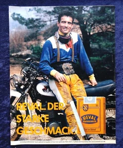 Reval ohne Filter Zigaretten, originale Werbung aus 1985  mit Yamaha XT 500 - Picture 1 of 1