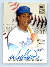 2001 Topps Golden Anniversary Autographs #GAA-WD Willie Davis Auto Signed Card