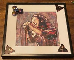 Opera d'arte Eddie Vedder, incorniciata su misura da Seth Laken. 1/1. 12x12""." Vetro. - Foto 1 di 1
