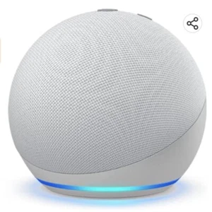 AMAZON ECHO DOT 4 th GENERATION GLACIER WHITE BRAND NEW FREE SHIP - Picture 1 of 9