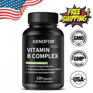 Vitamin B Komplex - 120 Vitamin B Kapseln hochdosiert Vitamin B1 B2 B3 B5 B6 B12 - Bild 1 von 10