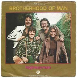 BROTHERHOOD OF MAN – Highwayman - VINYL 7" 45 LP Italy 1977 G COVER  G Condition - Imagen 1 de 2