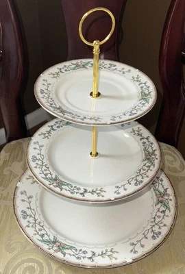 Farberware Wellesley hecho a mano servidor de 3 niveles con cena ensalada de 11” platillo de 8” 6” Foto 1 de 3