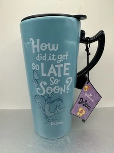 Punze Wie kam es so schnell so spät? Dr. Seuss großer Keramik Kaffeebecher mit Deckel - Bild 1 von 9