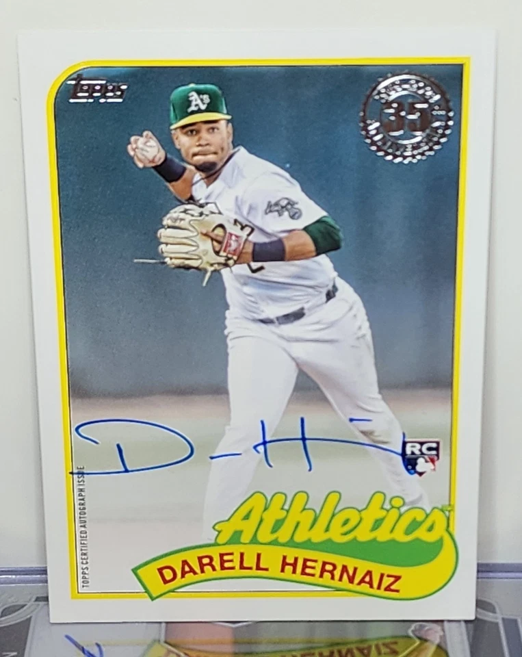 2024 Topps Update Series 1989 Topps Baseball Autographs #89AU-DA Darell Hernaiz - Image 1 of 3