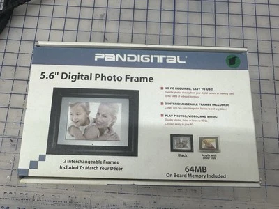 Pandigital Digital Picture Frame 5.6” Auto Play Pic/Vid 64 MB 2 Frames-No Remote - Image 1 of 4