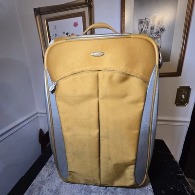 Raro TUMI T3 Amarillo Plata Nylon Extensible Ruedas Equipaje de Viaje Trolley Leer* Foto 1 de 4