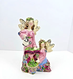 Blue Sky Clayworks 2006 Heather Goldminc "Sisters are forever" Pair of Angels - Picture 1 of 5