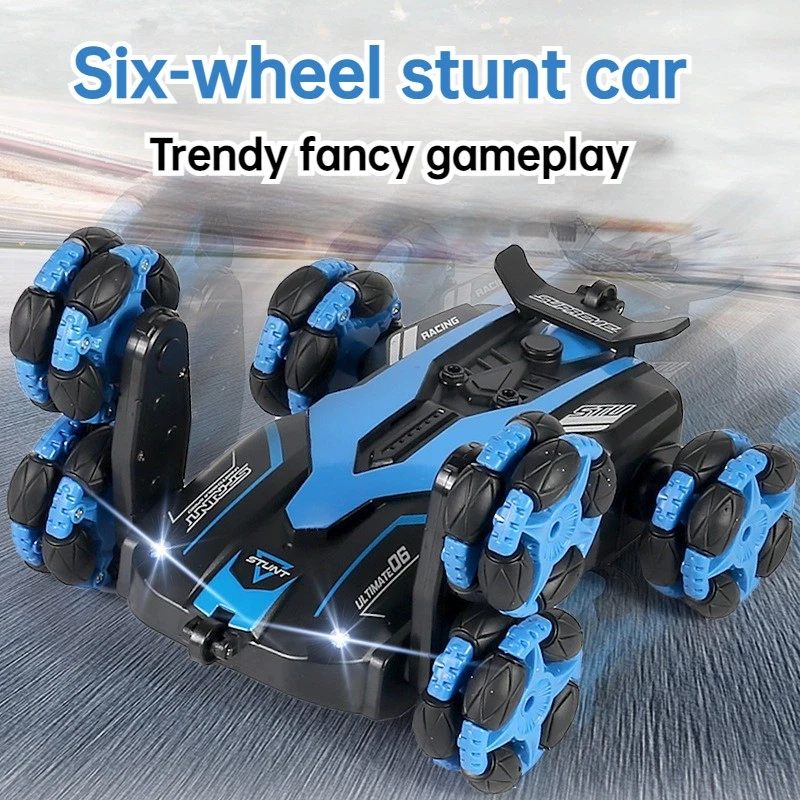 Six-wheel stunt car spray drift four-wheel drive remote control off-road light-1 - Image 1 of 4
