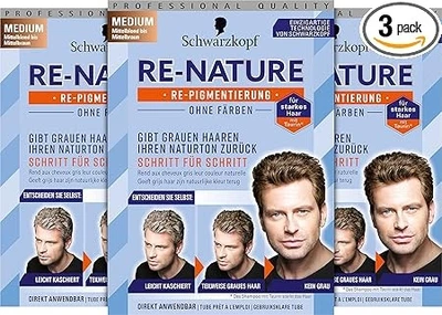 Re-Nature Männer Mittelblond bis Mittelbraun (3 x 145 ml), Re-Pigmentierungs- - Bild 1 von 4