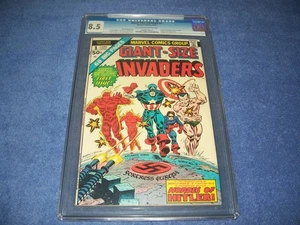 1975 Giant-Size Invaders # 1 CGC 8.5 World War II Cover White Pages - Picture 1 of 3