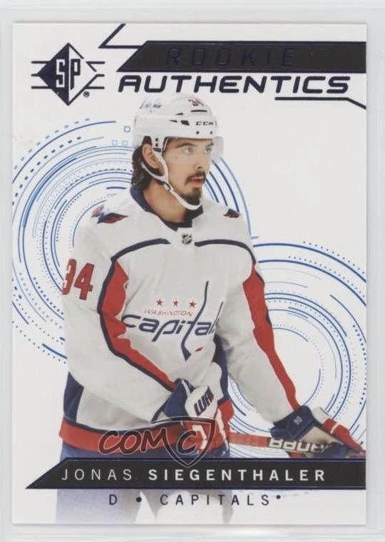 2018-19 SP Retail Rookie Authentics Blue Jonas Siegenthaler #129 Rookie RC - Image 1 of 2