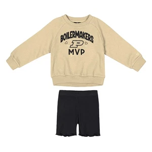 Girls Toddler Colosseum  Gold/Black Purdue Boilermakers Beta Fleece Sweatshirt - Picture 1 of 2