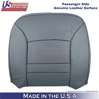 Cubierta de asiento superior de pasajero gris de cuero genuino gris para Ford Crown Victoria 1998-2002 Foto 1 de 4