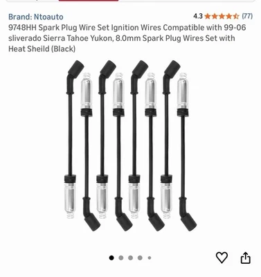 Juego de cables de bujías 9748HH compatible con 99-06 Sliverado Sierra Tahoe Yukon Foto 1 de 4