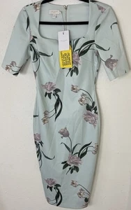 Ted Baker Womens Magieyy Elderflower Sheath Dress Size 0 New Blue Floral - Picture 1 of 12