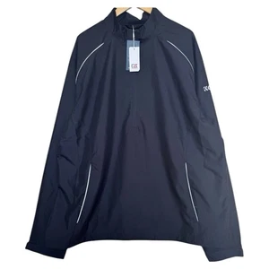 NEU Cutter and Buck WeatherTec Golfjacke durchgehender Reißverschluss reflektierend Herren Größe 3XL marineblau - Bild 1 von 14
