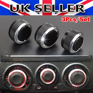3x Aluminium Heater Dash Control Knobs Buttons For VW Polo MK4/MK5 9N 9N3 6R - Picture 1 of 9