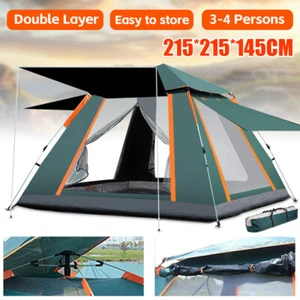 Auto Instant Pop Up Tent Camping 5 Person Shelter Hiking Fishing Shade Outdoor - Picture 1 of 12